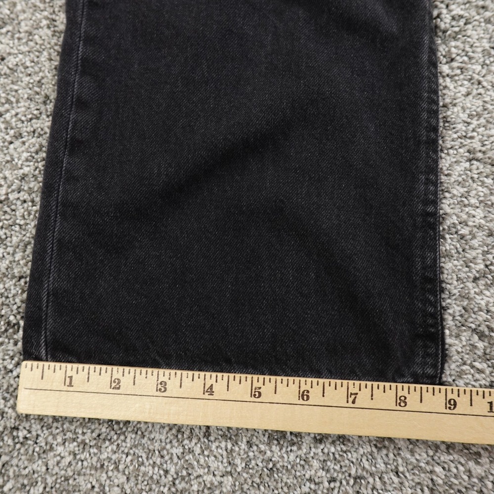 Aeropostale Jeans Womens 10 Dark Black Denim Pants Hi Rise 90s Baggy Straight - Picture 3 of 13